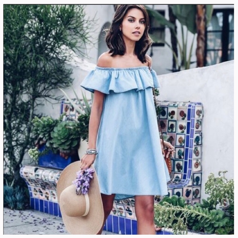 Zara Woman Chambray Dress